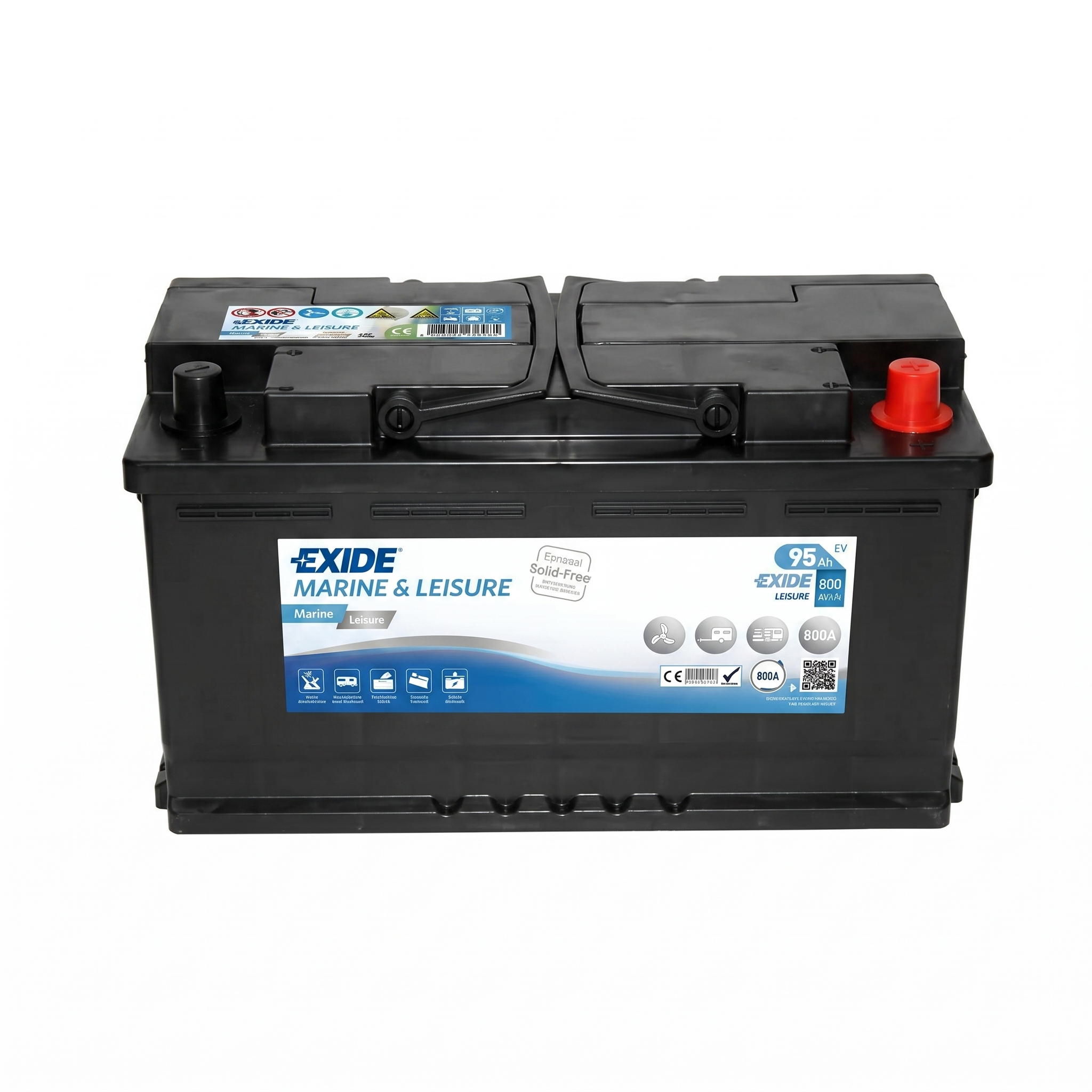 Batterie Marine EXIDE Marine & Leisure EP800 Dual AGM 95Ah 800A 12V | Maison de Batterie Maroc