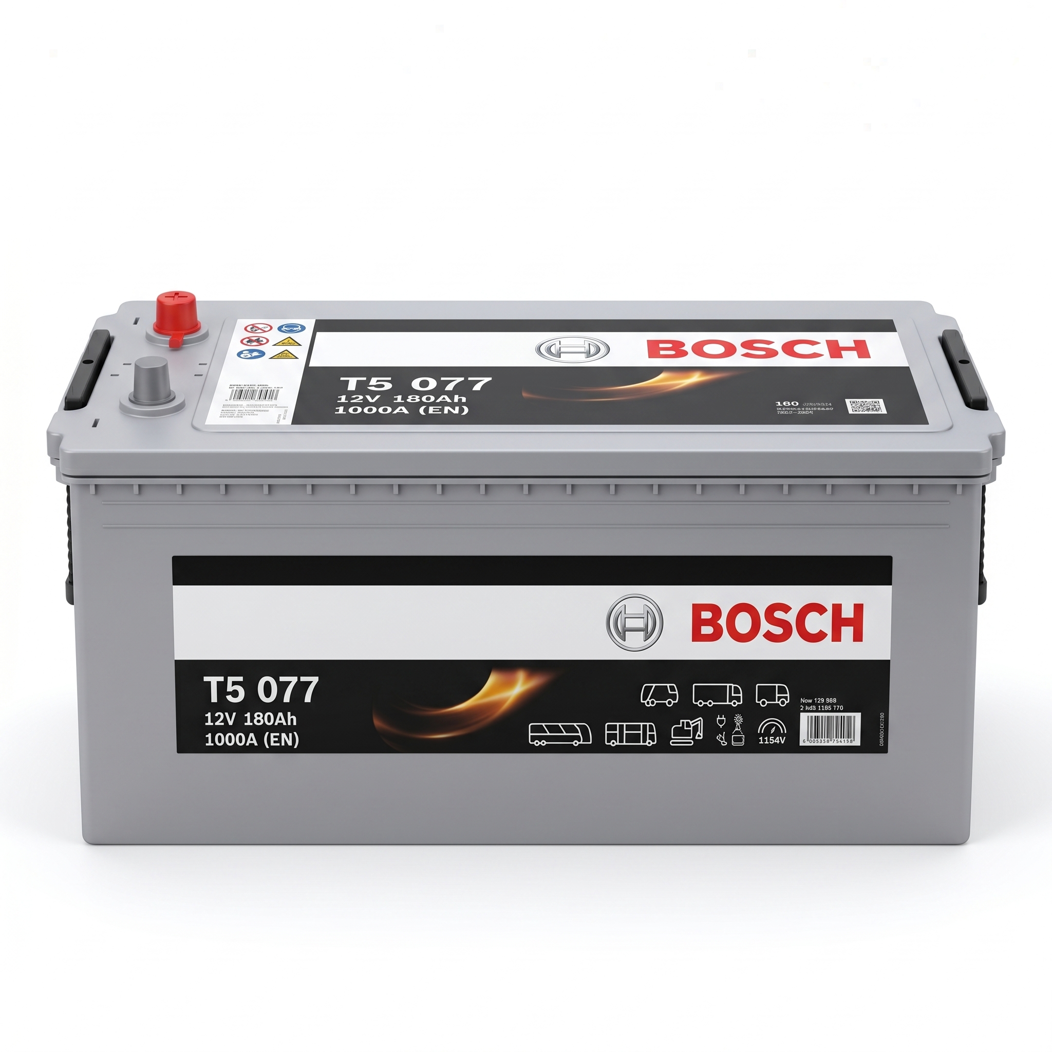 Batterie BOSCH T5 077 180Ah 1000A 12V Camions & Poids Lourds | Maison de Batterie Maroc