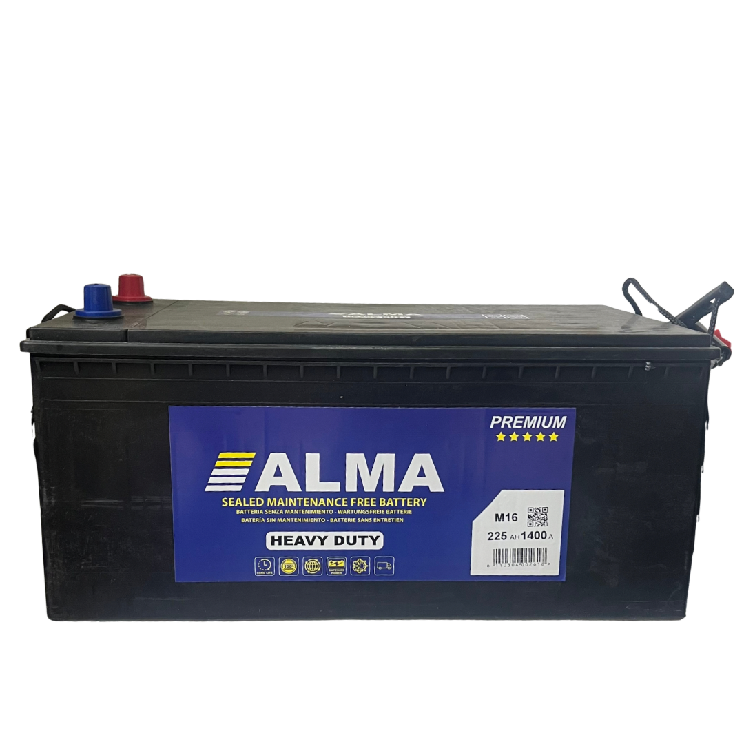 Batterie Poids Lourd ALMA Premium M16 Heavy Duty 225Ah 1400A 12V | Maison de Batterie Maroc